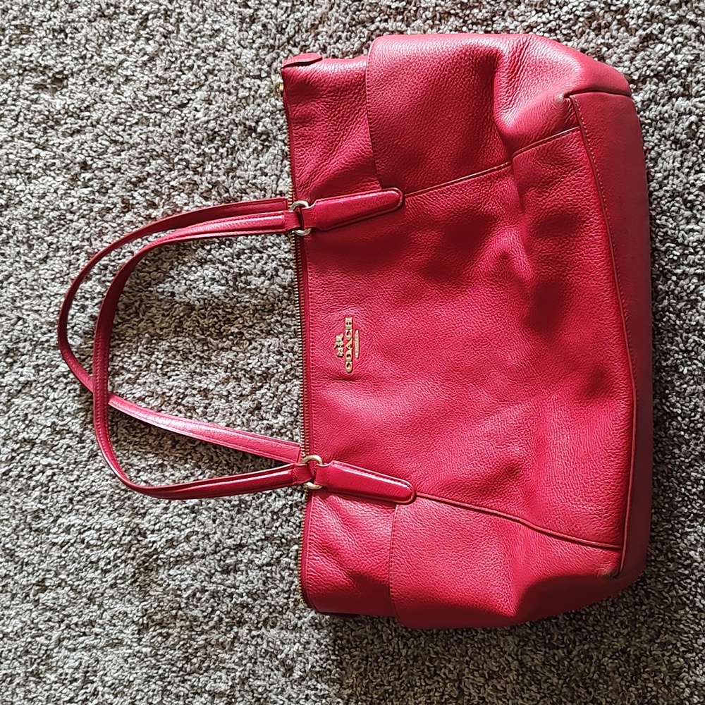 Red Coach Leather Purse
